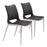 Zuo Modern Ace Dining Chair Set of 2, Black/Silver - 101280