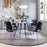 Zuo Modern Ace Dining Chair Set of 2, Black/Silver
