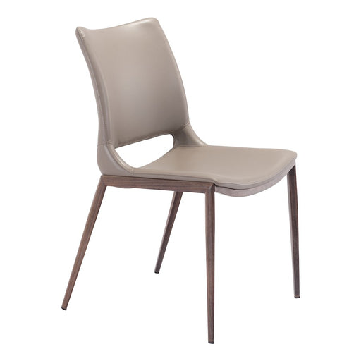 Zuo Modern Ace Dining Chair Set of 2, Brown/Walnut