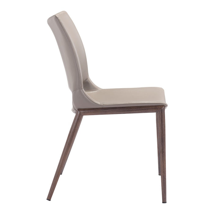 Zuo Modern Ace Dining Chair Set of 2, Brown/Walnut