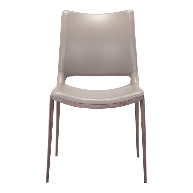 Zuo Modern Ace Dining Chair Set of 2, Brown/Walnut