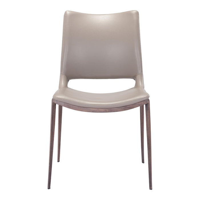 Zuo Modern Ace Dining Chair Set of 2, Brown/Walnut