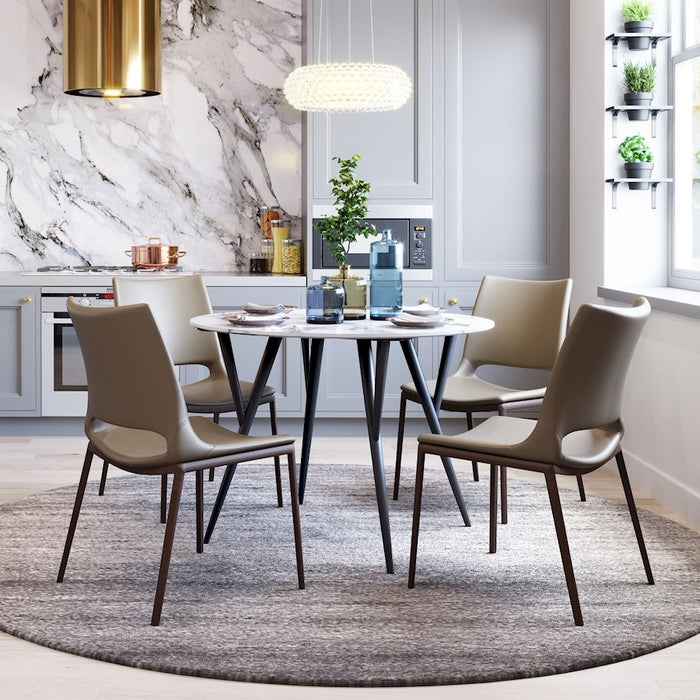 Zuo Modern Ace Dining Chair Set of 2, Brown/Walnut