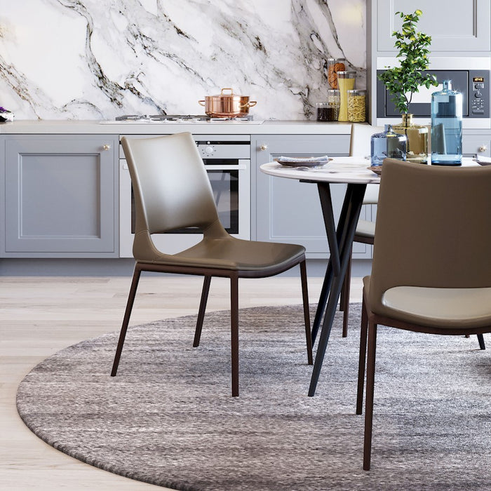 Zuo Modern Ace Dining Chair Set of 2, Brown/Walnut