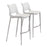 Zuo Modern Ace BarStool Set of 2, White/Silver - 101283