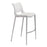 Zuo Modern Ace BarStool Set of 2, White/Silver