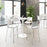 Zuo Modern Ace BarStool Set of 2, White/Silver