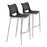Zuo Modern Ace BarStool Set of 2, Black/Silver - 101284