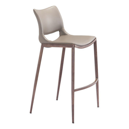 Zuo Modern Ace BarStool Set of 2, Brown/Walnut