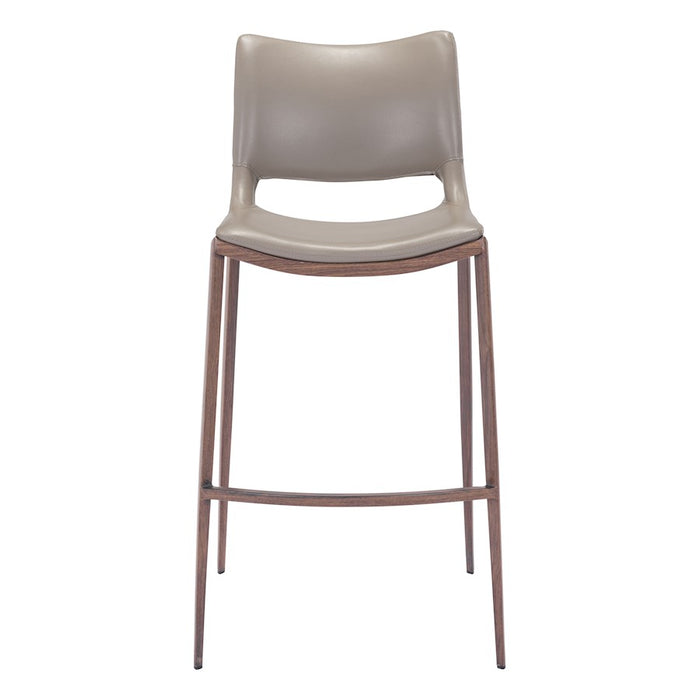 Zuo Modern Ace BarStool Set of 2, Brown/Walnut