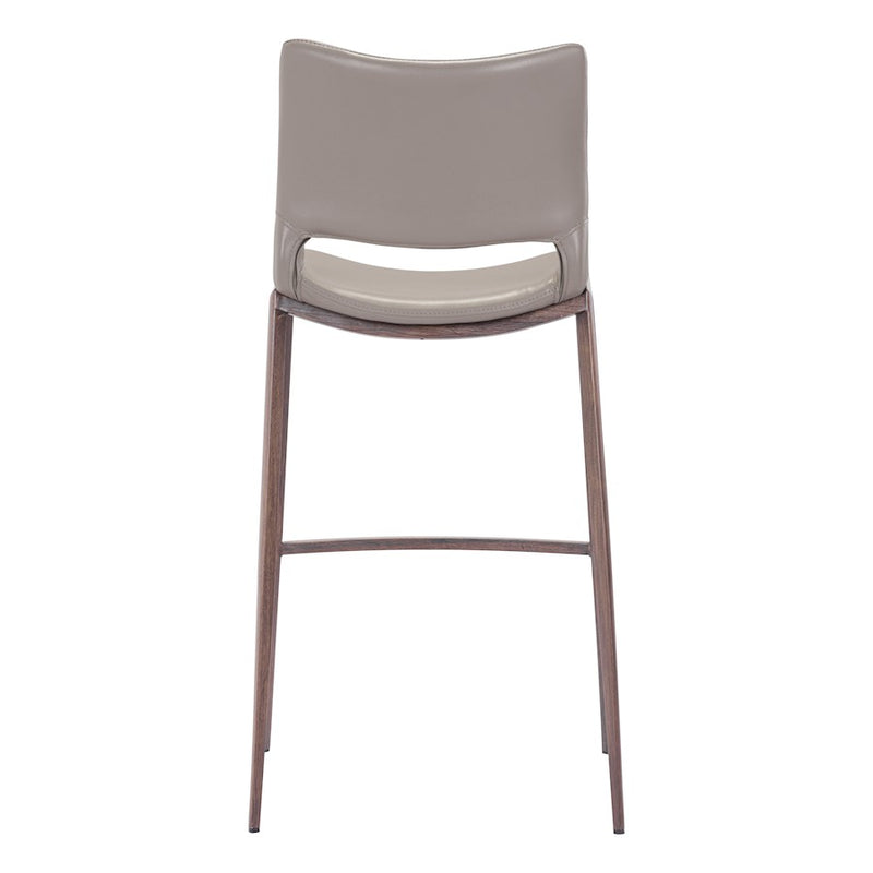 Zuo Modern Ace BarStool Set of 2, Brown/Walnut