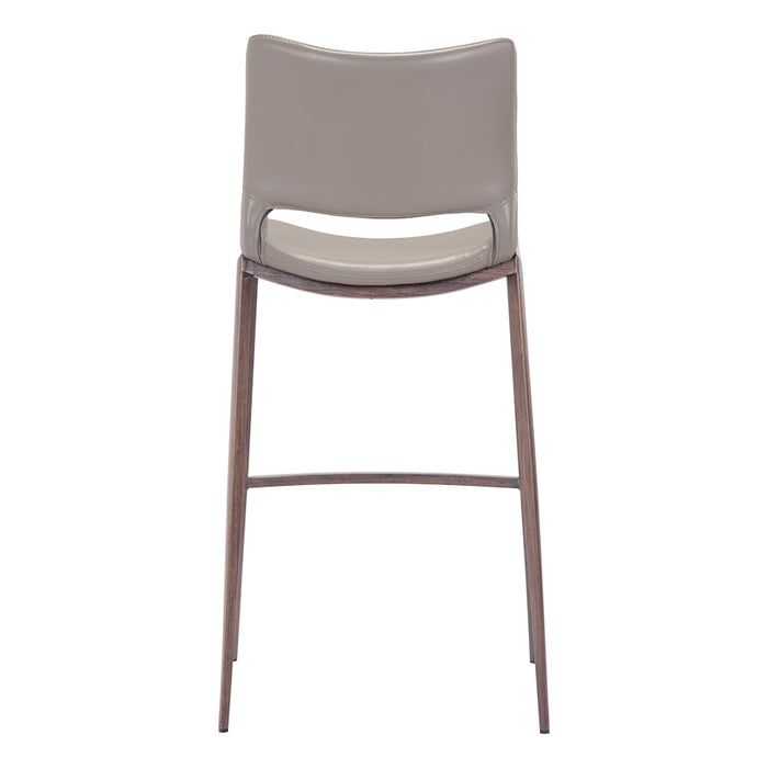 Zuo Modern Ace BarStool Set of 2, Brown/Walnut