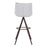 Zuo Modern Aki BarStool Set of 2, White/Walnut
