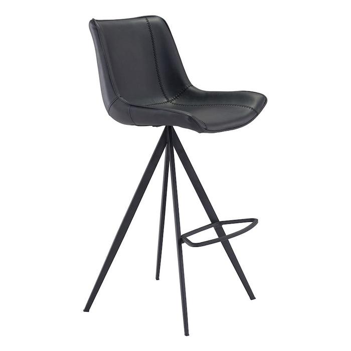 Zuo Modern Aki BarStool Set of 2, Black