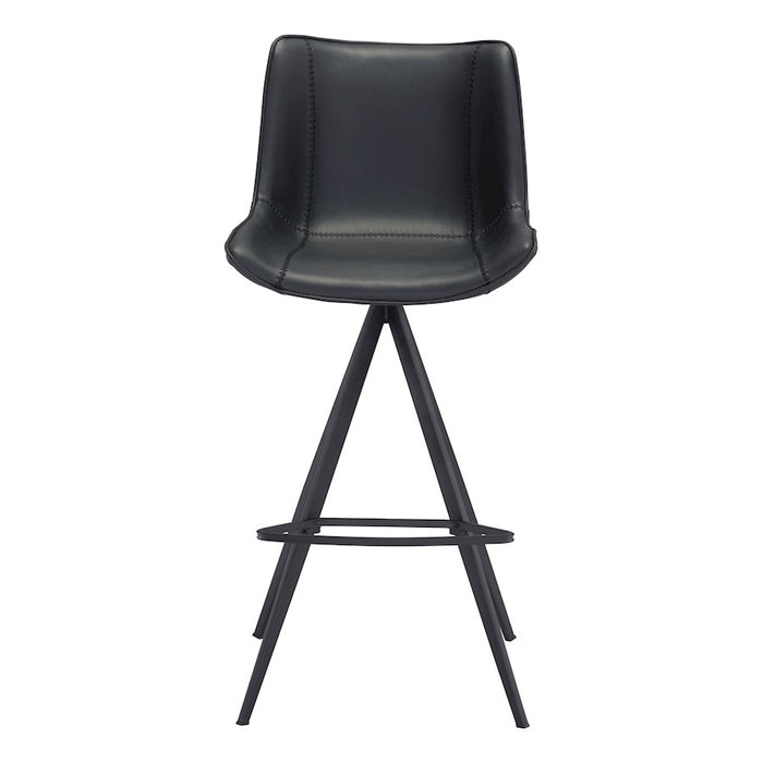 Zuo Modern Aki BarStool Set of 2, Black