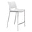Zuo Modern Ace Counter Stool Set of 2, White/Silver