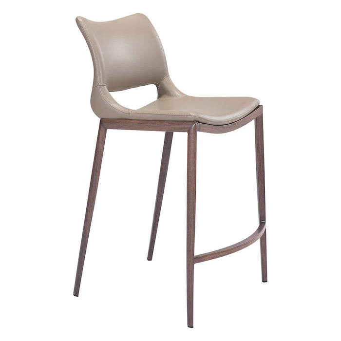 Zuo Modern Ace Counter Stool Set of 2, Brown/Walnut