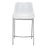 Zuo Modern Magnus Counter Stool Set of 2, White/Silver