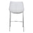 Zuo Modern Magnus Counter Stool Set of 2, White/Silver