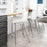 Zuo Modern Magnus Counter Stool Set of 2, White/Silver