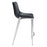 Zuo Modern Magnus Counter Stool Set of 2, Black/Silver