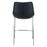 Zuo Modern Magnus Counter Stool Set of 2, Black/Silver