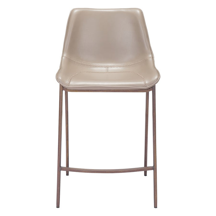 Zuo Modern Magnus Counter Stool Set of 2, Brown/Walnut