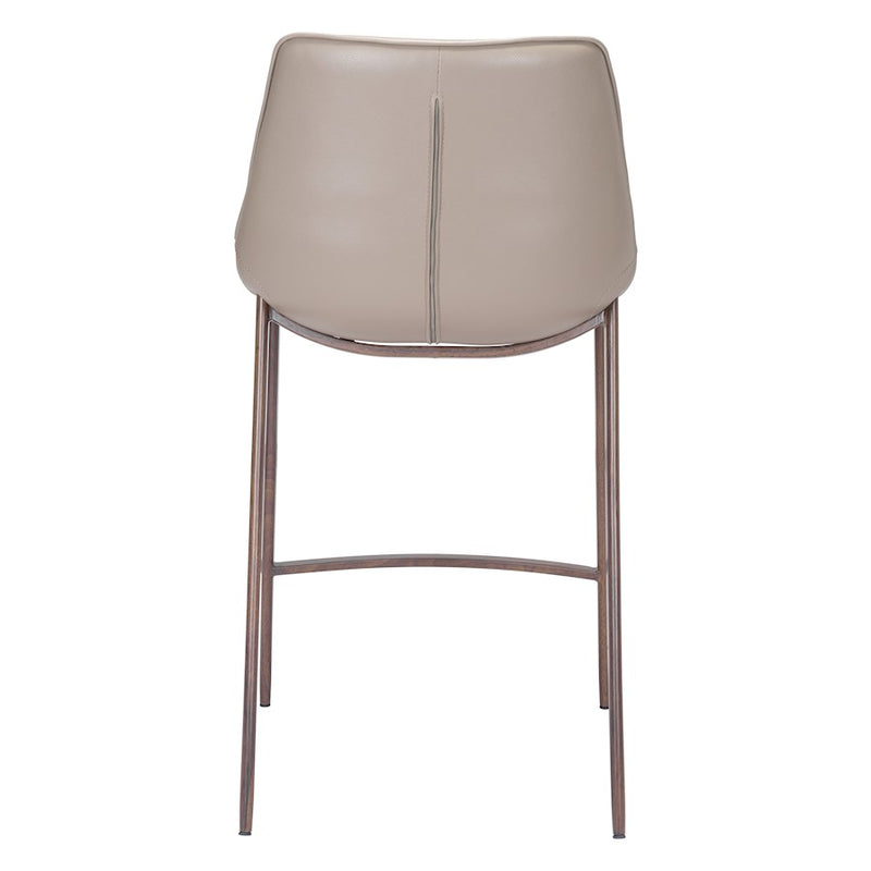 Zuo Modern Magnus Counter Stool Set of 2, Brown/Walnut