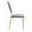 Zuo Modern Chloe Dining Chair Set of 2, Gray/Gold