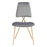 Zuo Modern Chloe Dining Chair Set of 2, Gray/Gold