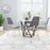 Zuo Modern Chloe Dining Chair Set of 2, Gray/Gold