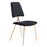 Zuo Modern Chloe Dining Chair Set of 2, Black/Gold
