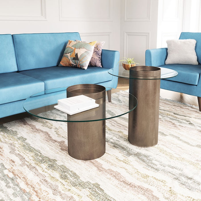Zuo Modern Emi Coffee Table, Antique Bronze