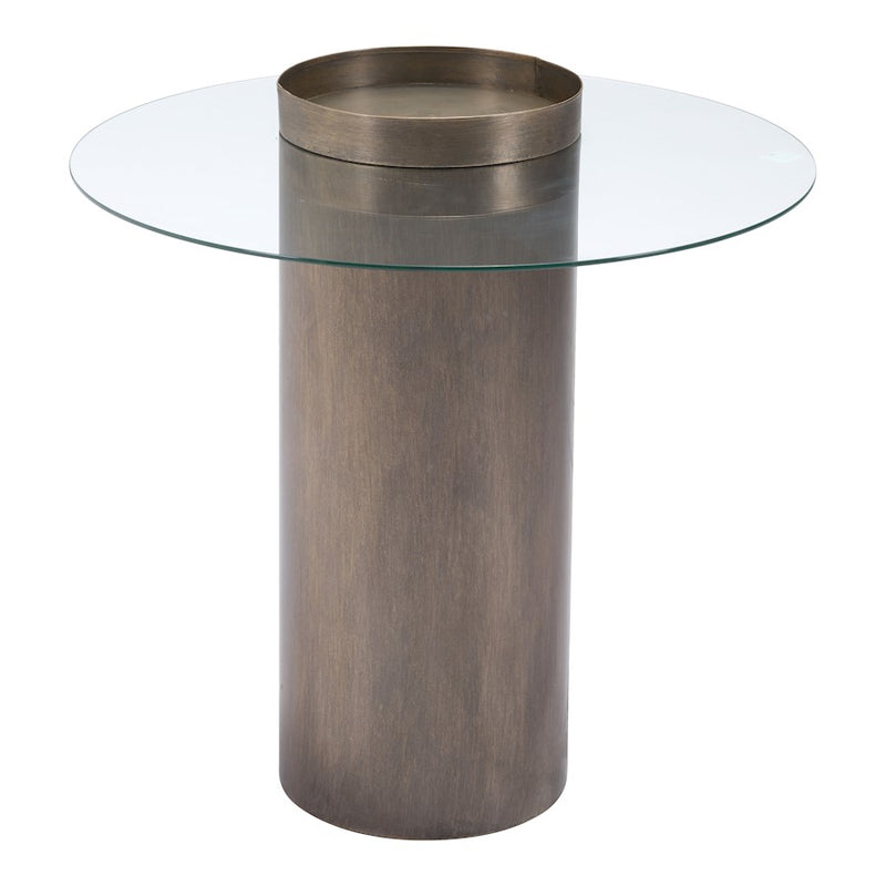 Zuo Modern Emi End Table, Antique Bronze