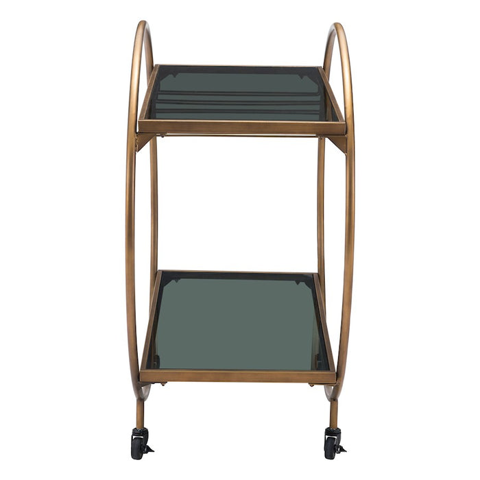 Zuo Modern Arc Bar Cart, Brass/Black