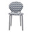 Zuo Modern Clyde Dining Chair Set of 2, Geometric Print/Black