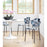 Zuo Modern Clyde Dining Chair Set of 2, Leaf Print/Black