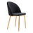 Zuo Modern Cozy Dining Chair Set of 2, Black/Gold