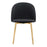 Zuo Modern Cozy Dining Chair Set of 2, Black/Gold