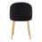 Zuo Modern Cozy Dining Chair Set of 2, Black/Gold