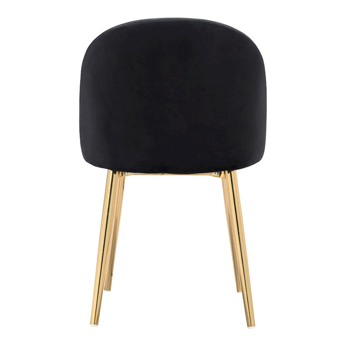 Zuo Modern Cozy Dining Chair Set of 2, Black/Gold