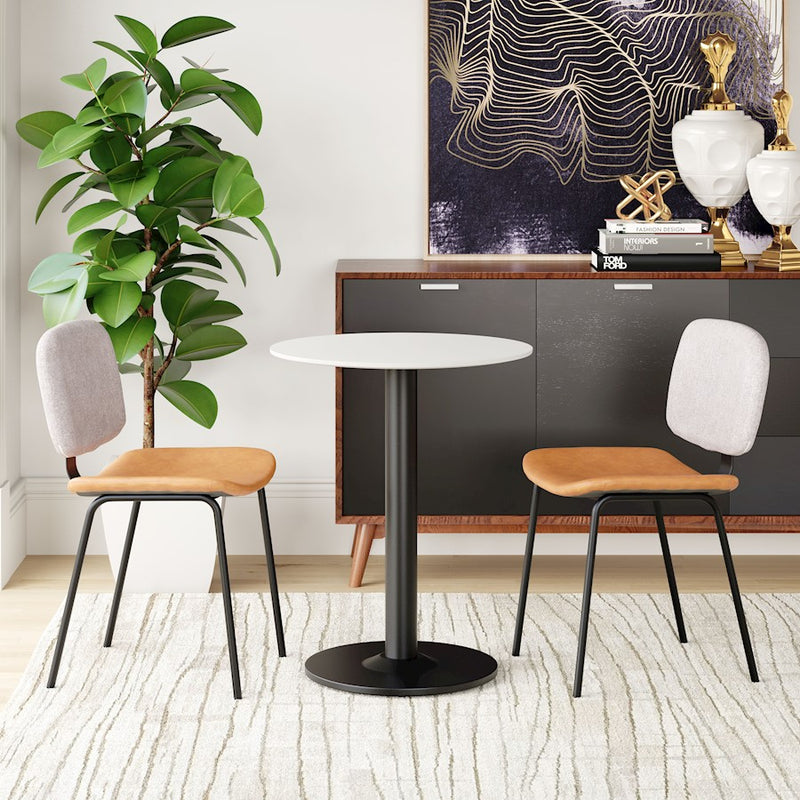 Zuo Modern Alto Bistro Table, White/Black