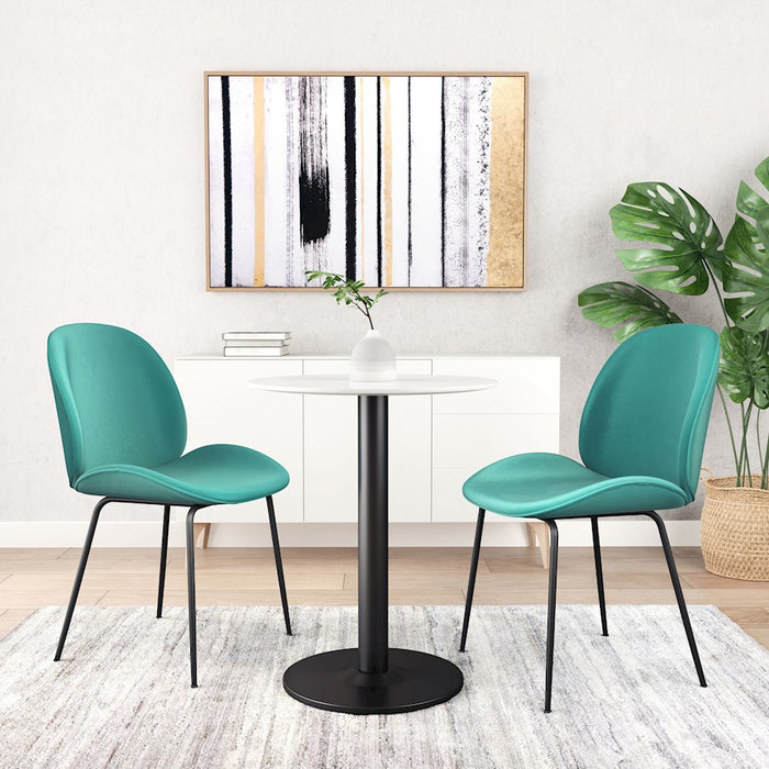 Zuo Modern Alto Bistro Table, White/Black