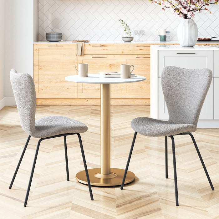 Zuo Modern Alto Bistro Table, White/Gold