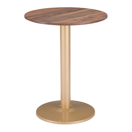 Zuo Modern Alto Bistro Table, Brown/Gold