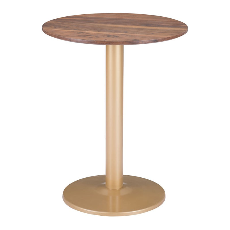 Zuo Modern Alto Bistro Table, Brown/Gold