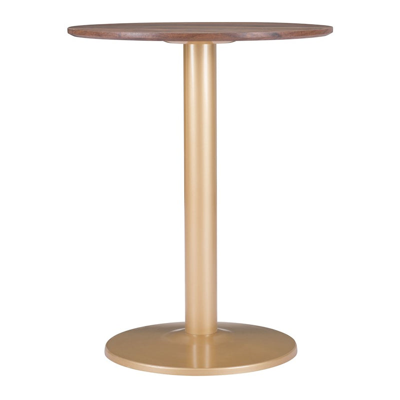 Zuo Modern Alto Bistro Table, Brown/Gold