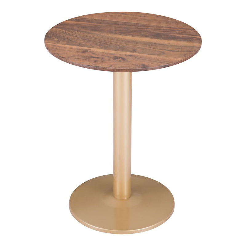 Zuo Modern Alto Bistro Table, Brown/Gold