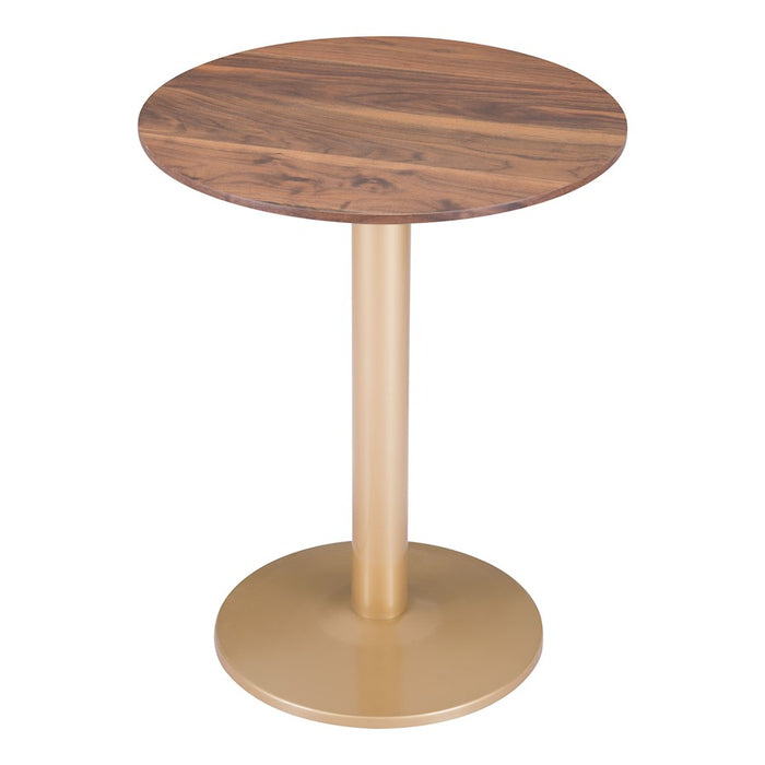 Zuo Modern Alto Bistro Table, Brown/Gold