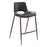 Zuo Modern Desi Counter Stool Set of 2, Black/Walnut